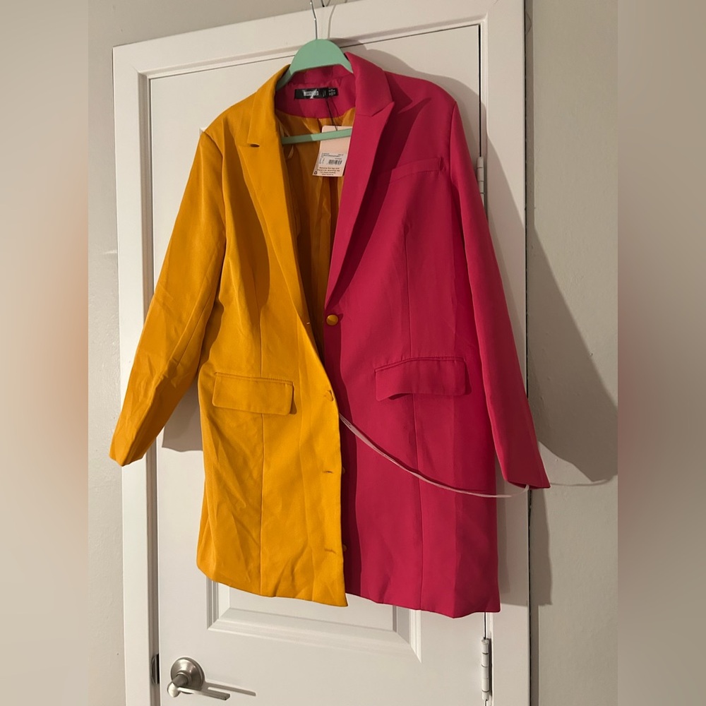 *NWT* Two-Tone Pink and Orange Missguided Blazer